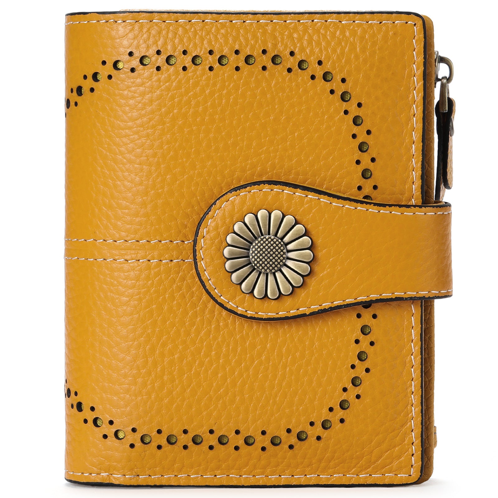 Fashion Women's Short Oil Wax Leather Coin Purse